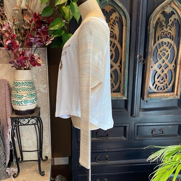 Free People Ragtime Raglan Embroidered Horse Dolman Sleeve top - Picture 6 of 14